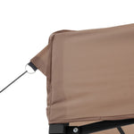 ZNTS Foldable Party Tent Pop-Up with 3 Sidewalls Brown 4004948