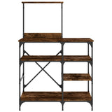 Baker's Rack Smoked Oak 90x40x132 cm Engineered Wood and Metal 845418