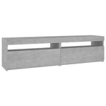 TV Cabinets 2 pcs with LED Lights Concrete Grey 75x35x40 cm 804400