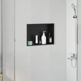 Shower Niche Black 45 x 30 x 9.5 cm Stainless Steel 42012669