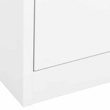 Filing Cabinet White Steel 90x46x72.5 cm Durable Filing Cabinet 336286