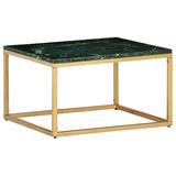 Coffee Table Green 60x60x35 cm Real Stone with Marble Texture 286440