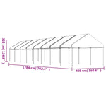 Gazebo with Roof White 17.84x4.08x3.22 m Polyethylene 3155516