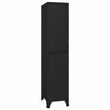 Locker Cabinet Black 38x45x180 cm Steel 339782