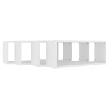 Wall Cube Shelf 4 pcs White 60x15x23 cm Engineered Wood 807134