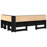 Storage Headboard with Shelf Black Oak 150 cm Engineered Wood 3335494
