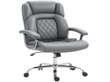 Big and Tall Office Chair 180kg with Spring Cushion, PU Leather - Grey T3398P424995