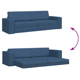 Floor Sofa Bed Navy Blue 245 x 78 x 77 cm Fabric 4106722
