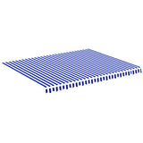 Replacement Fabric for Awning Blue and White 4.5x3.5 m 311920