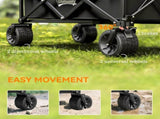 Folding Garden Trolley, Outdoor Wagon Cart with Carry Bag, for Beach, Camping, Festival, 120KG T3398P377574