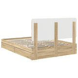 Storage Bed with Drawer Sonoma Oak 140 x 200 cm Engineered Wood 3412681