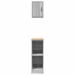 ZNTS Garage Cabinets 2 pcs Grey Sonoma Engineered Wood 3328265