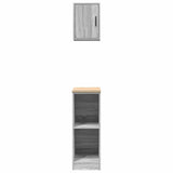 ZNTS Garage Cabinets 2 pcs Grey Sonoma Engineered Wood 3328265