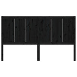 Bed Headboard Black 205.5x4x100 cm Solid Pine Wood 818114