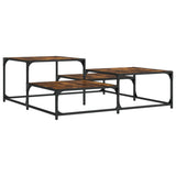 Coffee Table Smoked Oak 107x107x40 cm Engineered Wood 837754
