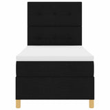 Box Spring Bed with Headboard Black 100 x 200 cm Fabric 3339597