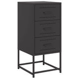 Bedside Cabinet Black 36x39x78 cm Steel 846578
