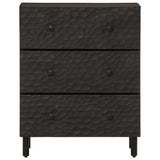 Side Cabinets 2 pcs Black 60x33x75 cm Solid Wood Mango 3206283