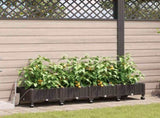 Garden Planter with Irrigation&Wheels 4 pcs Brown PP 3423143