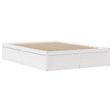 Bed Frame without Mattress White 160x200 cm Solid Wood Pine 3323450