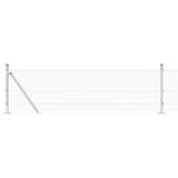 Welded Wire Fence with Concrete Base 10 x 0.6 m Silver Mesh 3352273