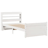 Bed Frame with Headboard without Mattress White 100x200 cm 3306759