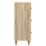 Drawer Cabinet Sonoma Oak 33 x 34.5 x 90 cm Engineered Wood 894157