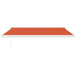 Retractable Awning Orange and Brown 4x3 m Fabric and Aluminium 3154543