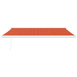Retractable Awning Orange and Brown 4x3 m Fabric and Aluminium 3154543