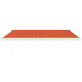 Retractable Awning Orange and Brown 4x3 m Fabric and Aluminium 3154543