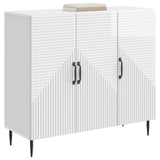 Sideboard High Gloss White 89 x 34.5 x 80 cm Engineered Wood 894879