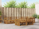 Sectional Sofa Set 7 pcs Natural Solid Acacia Wood 3374954