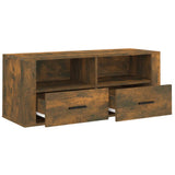 TV Cabinet Smoked Oak 100x35x40 cm Engineered Wood 816813