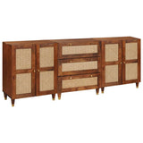 Sideboard Set 3 pcs Brown 180 x 33 x 75 cm Solid Mango Wood 3310170