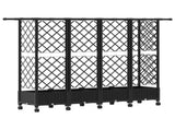 Raised Bed with Trellis and Roof Black 202.5 x 40 x 127 cm PP 3423161