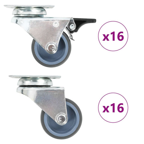 32 pcs Twin-wheel Swivel Casters 50 mm 277925