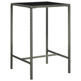 5 Piece Garden Bar Set with Cushions Poly Rattan Grey 3095416