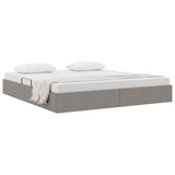 Storage Bed with Mattress Taupe 160 x 200 cm Fabric 3370025