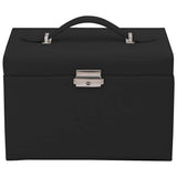 Jewellery Box 4-Layer with Mirror Lockable Black 22.5x17.5x16.5 cm 4103561
