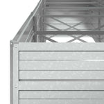 Garden Raised Bed 400x80x77 cm Galvanized Steel Silver 316900