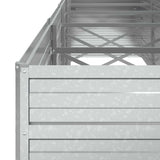 Garden Raised Bed 400x80x77 cm Galvanized Steel Silver 316900