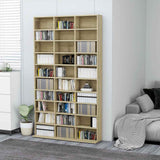 CD Cabinet Sonoma Oak 102x23x177.5 cm Engineered Wood 801781