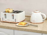 Kettle and Toaster Sets, 3000W 1.7L Rapid Boil Kettle & 4 Slice Toaster with 7 Browning Controls, T3398P343617