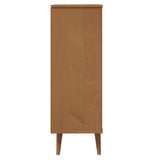 Shoe Cabinet MOLDE Brown 59,5x35x103 cm Solid Wood Pine 350525