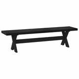 Dining Bench NOAIN 160 x 41 x 45 cm Solid Pine Wood Black 42020922