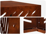 Air Conditioner Cover Rusty 90 x 40 x 60 cm Weathering Steel 8014100