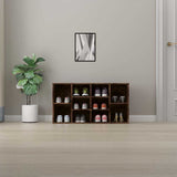 Shoe Bench Smoked Oak 103x30x55 cm Engineered Wood 826369