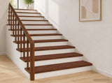 Stair Tread 4 pcs 80 x 25 x 2 cm Dark Brown Solid Oak Wood 3449334