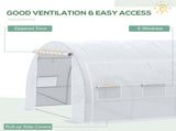 3 x 3 x 2 m Polytunnel Greenhouse with Roll-up Side Walls, Walk-in Grow House Tent with Steel Frame, T3398P318638