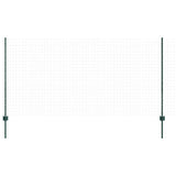 Embedded Fence Post 22 pcs Green 160 cm Powder-Coated Steel 3335920